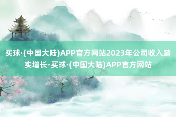 买球·(中国大陆)APP官方网站2023年公司收入踏实增长-买球·(中国大陆)APP官方网站