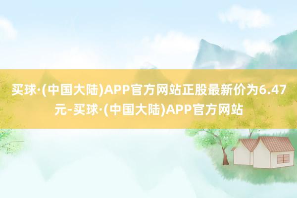 买球·(中国大陆)APP官方网站正股最新价为6.47元-买球·(中国大陆)APP官方网站