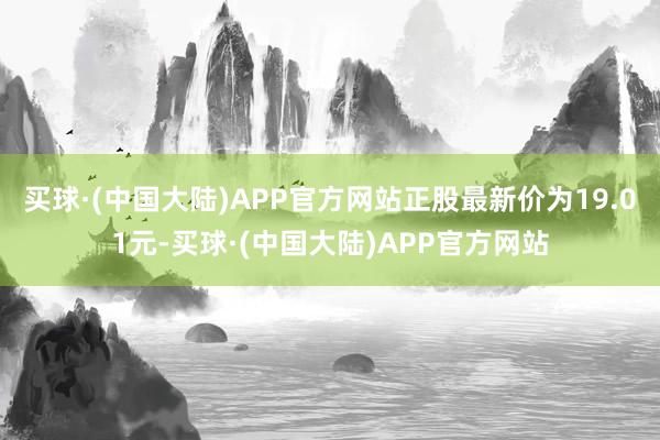 买球·(中国大陆)APP官方网站正股最新价为19.01元-买球·(中国大陆)APP官方网站