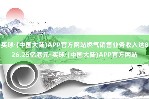 买球·(中国大陆)APP官方网站燃气销售业务收入达826.25亿港元-买球·(中国大陆)APP官方网站