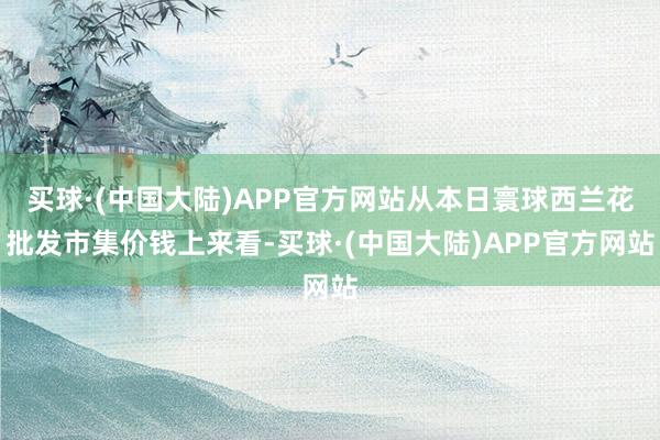 买球·(中国大陆)APP官方网站从本日寰球西兰花批发市集价钱上来看-买球·(中国大陆)APP官方网站