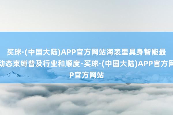 买球·(中国大陆)APP官方网站海表里具身智能最新动态束缚普及行业和顺度-买球·(中国大陆)APP官方网站